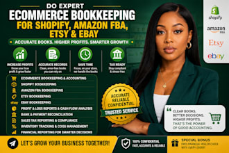 do expert ecommerce bookkeeping for shopify, amazon fba, etsy and ebay
