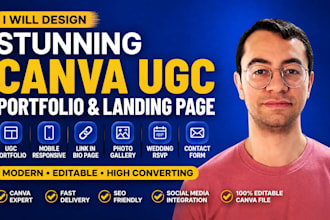 design stunning canva ugc portfolio website landing page design ugc media kit