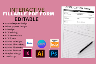 design clickable checkbox, editable interractive fillable indesign pdf form