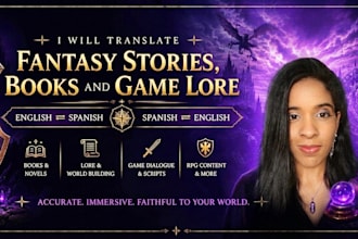 localize fantasy and game text to english and spanish