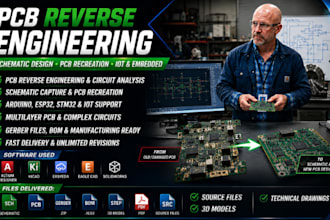 do pcb reverse engineering schematic design arduino iot mobile app project