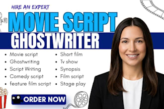 write movie script screenplay feature film script TV series screenplay