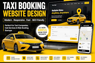 design taxi booking website and cab booking ,uber, website design,  ridesharing