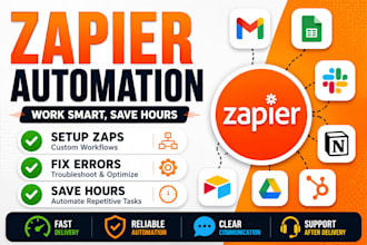 setup or fix zapier workflows and app integrations