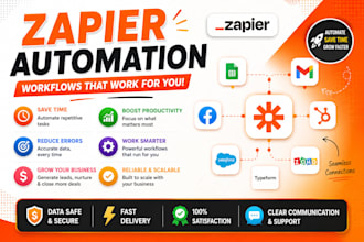 do zapier automation, integrate apps, and fix zaps