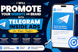 promote your website or brand with telegram inside ads for real traffic