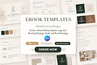 create a brand identity system,logo and branding package,guide andbrand strategy