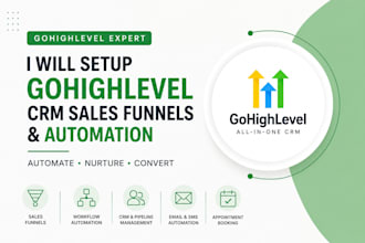setup gohighlevel CRM sales funnels and automation