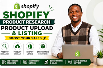 do shopify product research upload product and listing to boost sales