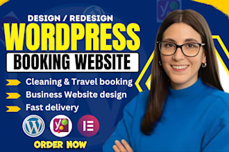 build cleaning and travel wordpress booking website, wordpress business website