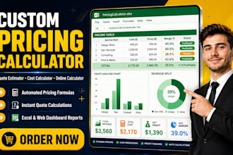 excel pricing and quote calculator cost calculator, and online web calculator