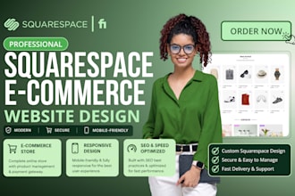design squarespace ecommerce website, squarespace store with squarespace seo