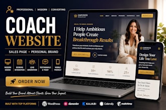 build coach consultant website, coaching sales page and personal brand website