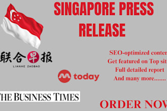 write and distribute a professional press release in singapore media outlets