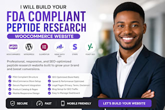 build woocommerce research product website biotech ecommerce peptide storedesign