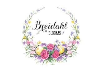 do watercolor feminine wedding monogram floral logo design
