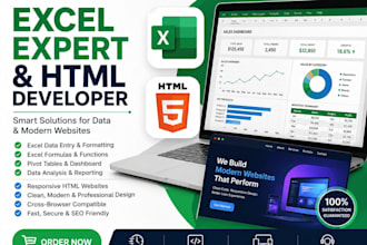 be your virtual assistant for excel, word and html data entry