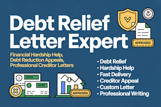 write convincing financial hardship and debt reduction letters