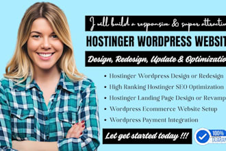 build hostinger website design hostinger wordpress ecommerce hostinger redesign