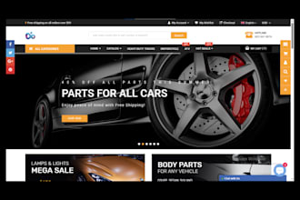 design profitable auto parts store shopify store  automotive website