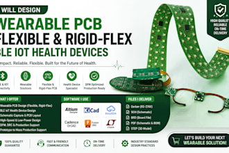 design wearable pcb, flexible and rigid flex, ble iot health devices