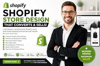 design redesign shopify website integration ecommerce store printify gelato seo