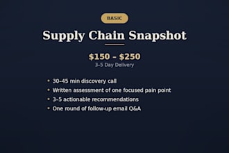 optimize your supply chain and operations