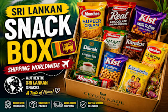 create custom sri lankan snack boxes worldwide
