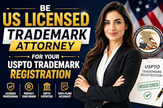be US licensed trademark attorney for your uspto trademark registration