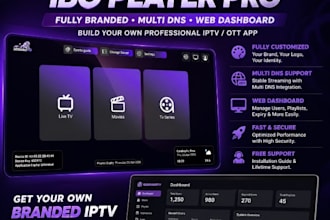 customize ibo player pro with your brand, multi dns and web dashboard