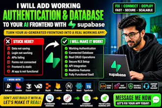 add working authentication and database to your ai frontend with supabase