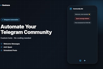 build a custom telegram bot to automate your group or channel