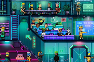 do custom  pixel art logo character and 8bit icons for you