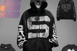 create unique streetwear, edgy, artsy tshirt designs