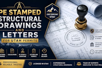 provide pe stamped structural drawings and letters for utah permits