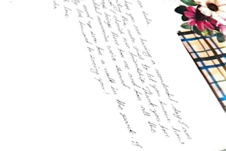 handwrite any custom text, letters, or notes for you