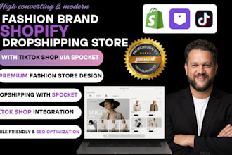 build a fashion brand shopify dropshipping store with tik tok shop via spocket
