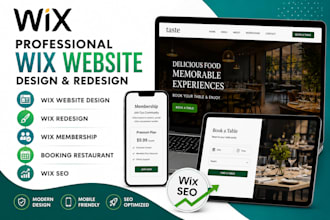 build wix website design wix redesign wix membership booking restaurant wix seo