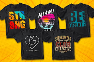design custom merch t shirt graphics and merchandise design for you