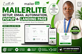do mailerlite setup email automation popup landing page