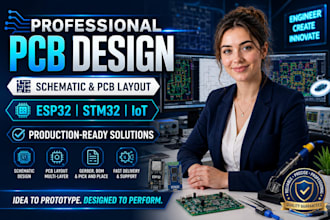 make hardware prototyping, pcb design circuit schematic esp32 stm32 arduino