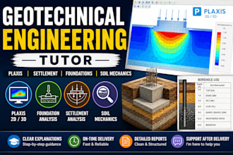tutor geotechnical engineering, plaxis, settlement and foundation analysis