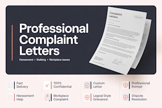 write strong complaint letters for harassment or stalking