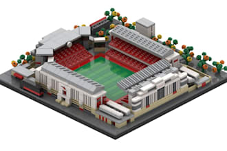 design a custom lego model detailed digital with render moc set pdf instructions