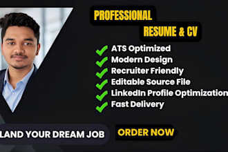 design a professional modern resume and CV