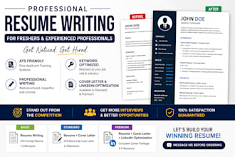 create an ats friendly resume for freshers and experienced professionals