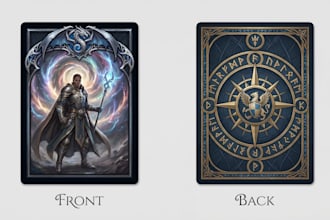 design deck of cards for tabletop games, poker pokemon style card, tcg card game