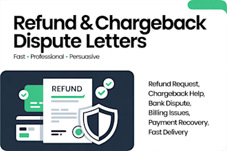draft urgent refund and chargeback dispute letters fast