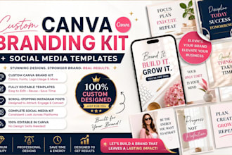 design canva branding kit social media template instagram post canva brand kit