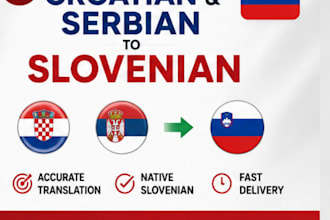 translate croatian and serbian to slovenian